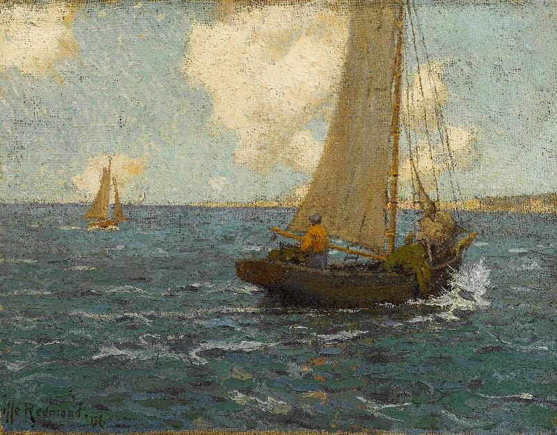 Granville Redmond Sailboats on calm seas oil painting image